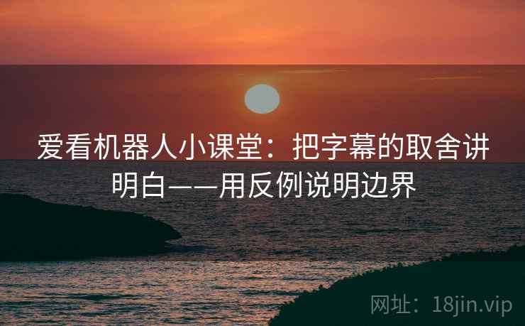 爱看机器人小课堂：把字幕的取舍讲明白——用反例说明边界